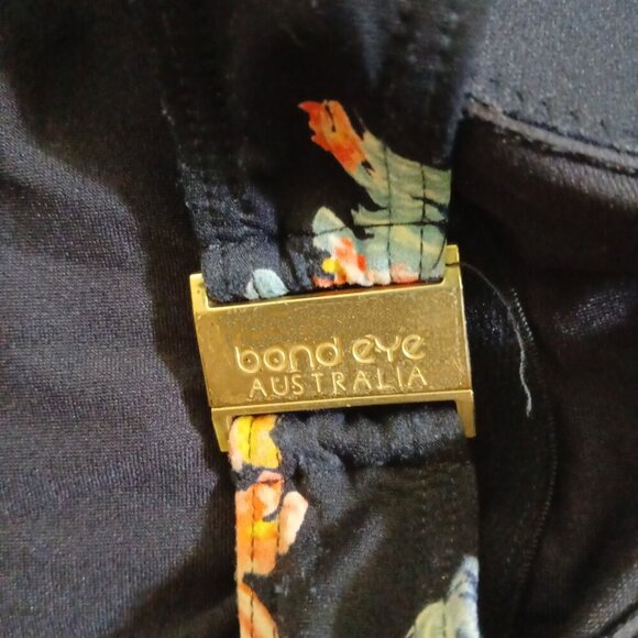 Bondeye Floral on Black Ruffle on Bust High Cut Leg Removable Neck Strap Sz 6 - Picture 6 of 11